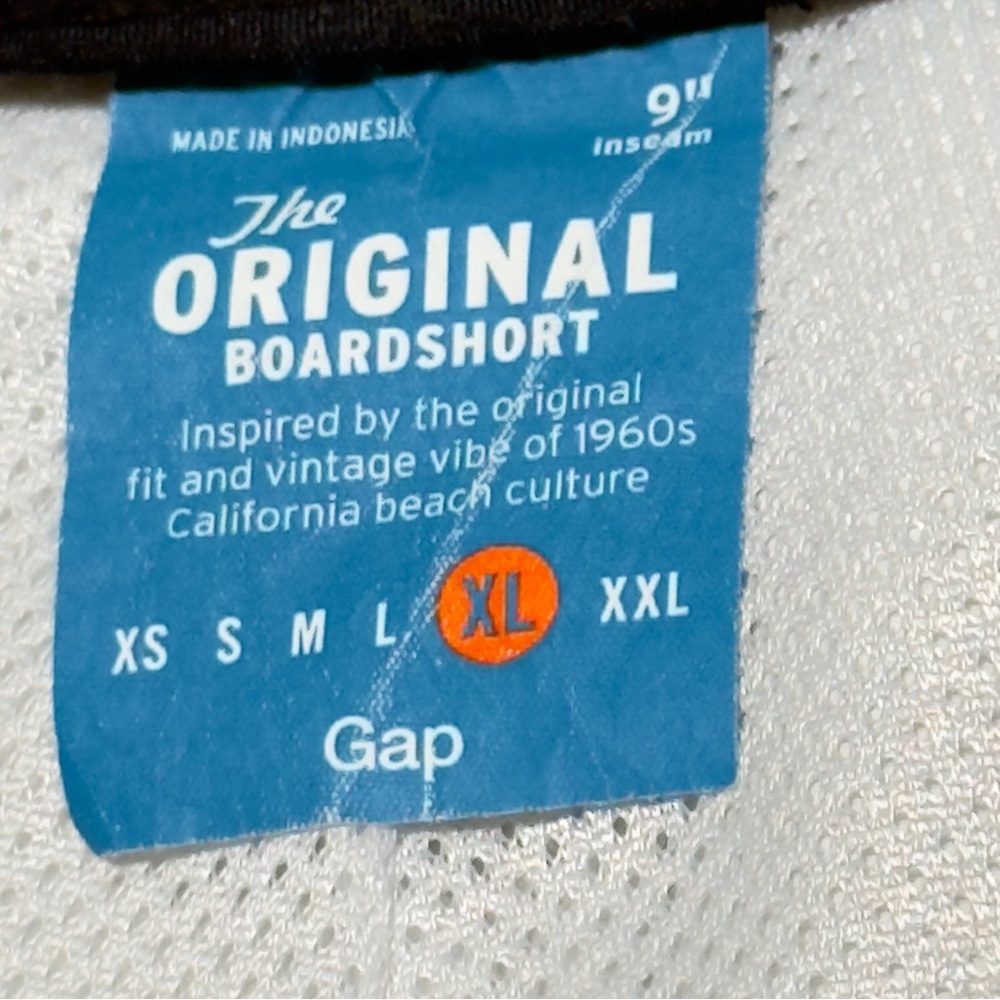 GAP Board Shorts Blue Yellow Orange Swimwear Collection Size XL - Picture 3 of 10